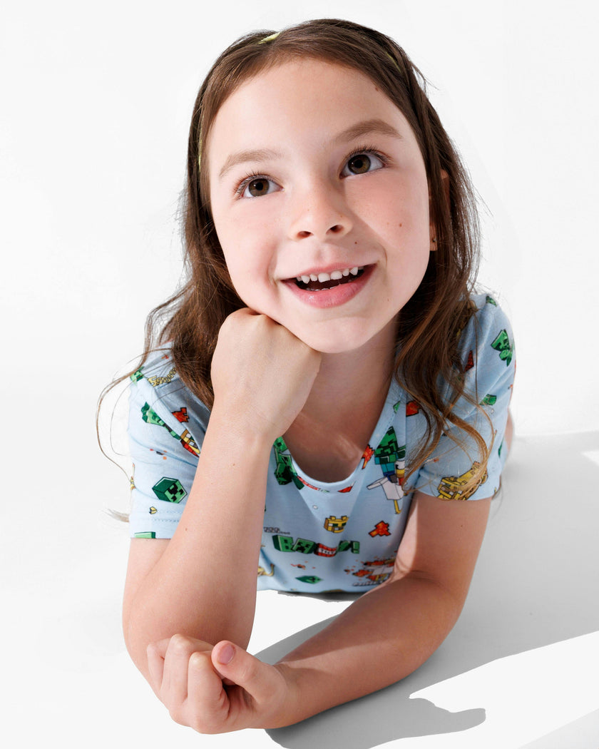 Minecraft: Chicken Jockey Bamboo Kids Pajama Short Set
