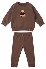 Hook Stitch Bear Sweatshirt & Pant Set