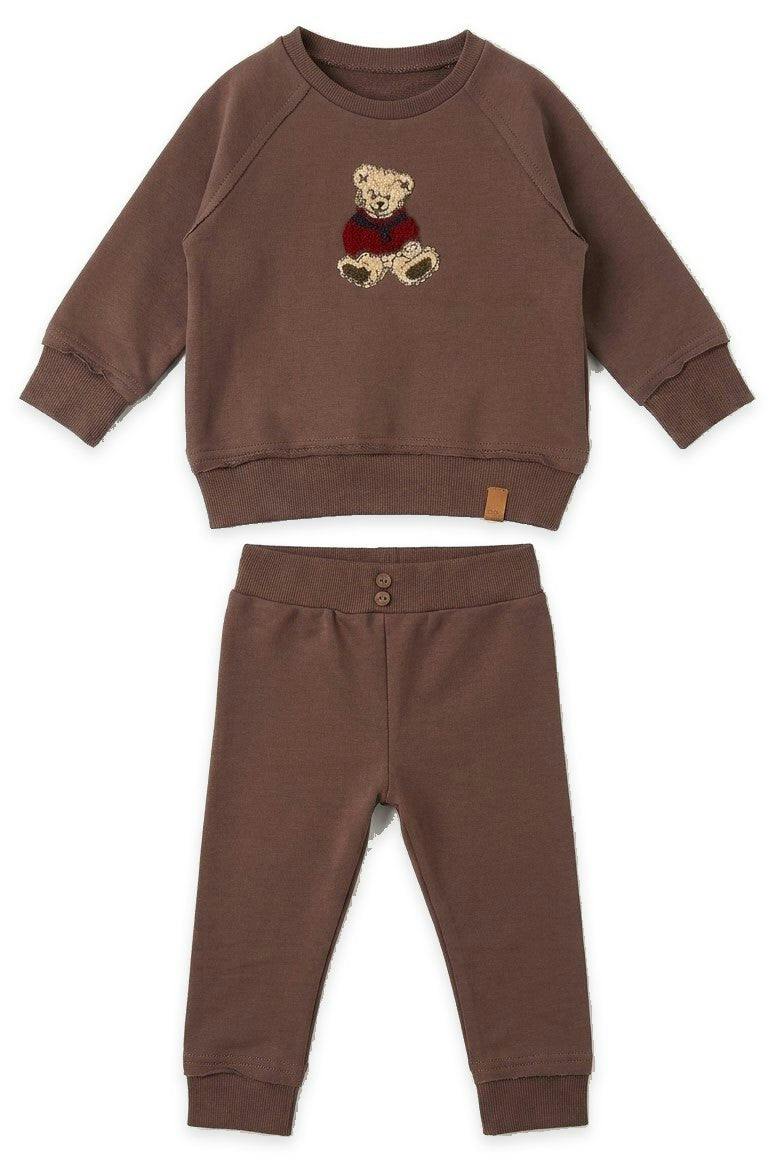 Hook Stitch Bear Sweatshirt & Pant Set