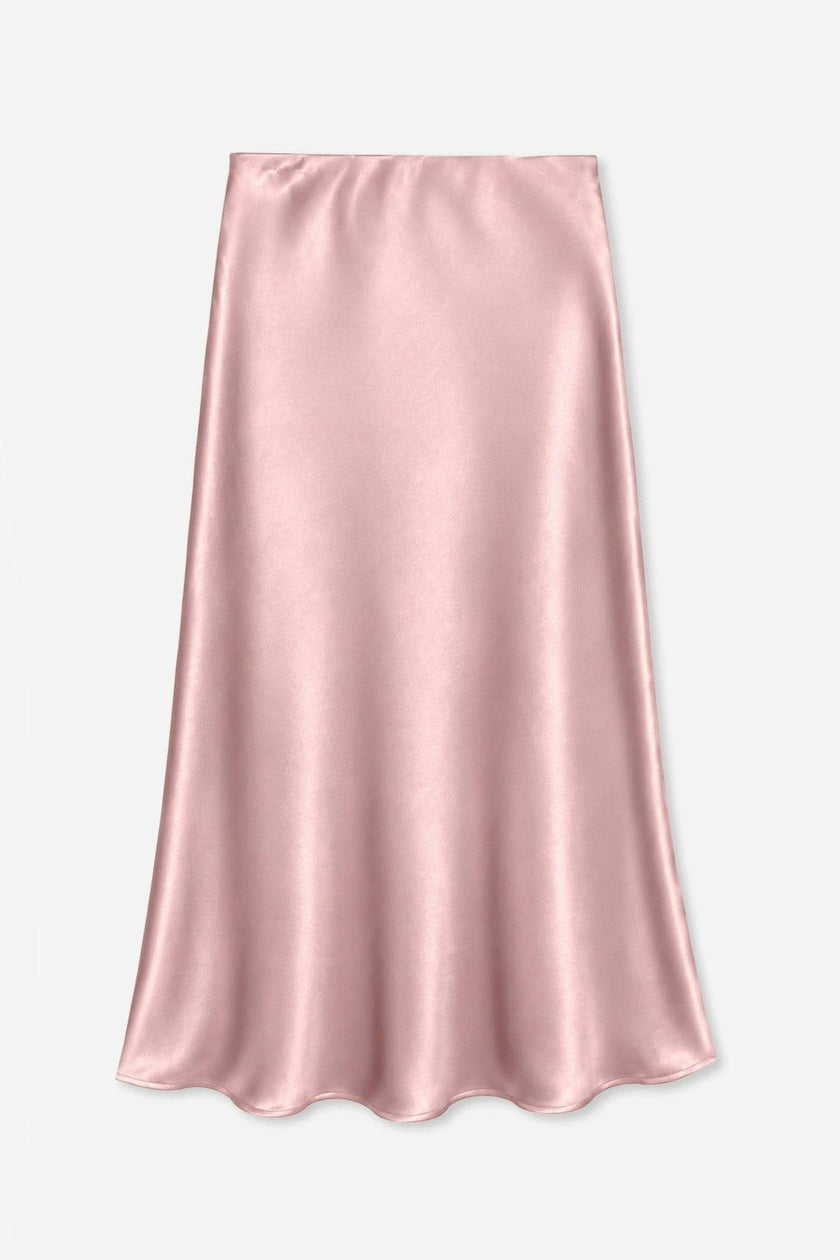 Washed Satin Maxi Skirt