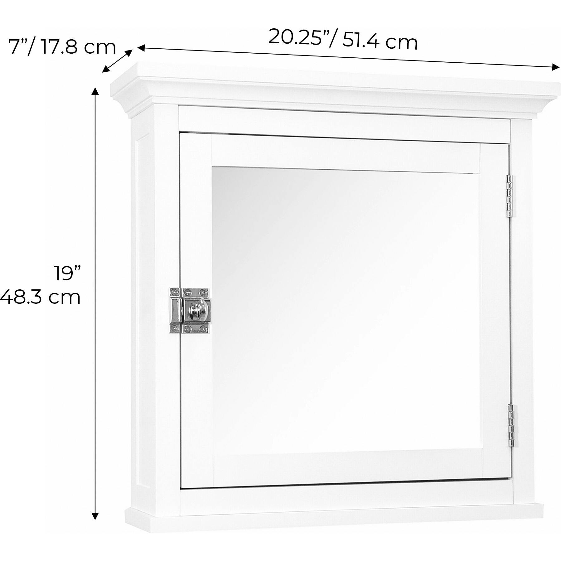 Madison Wooden Medicine Cabinet with Mirrored Door