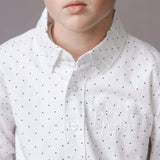Organic Long Sleeve Seersucker Shirt, White