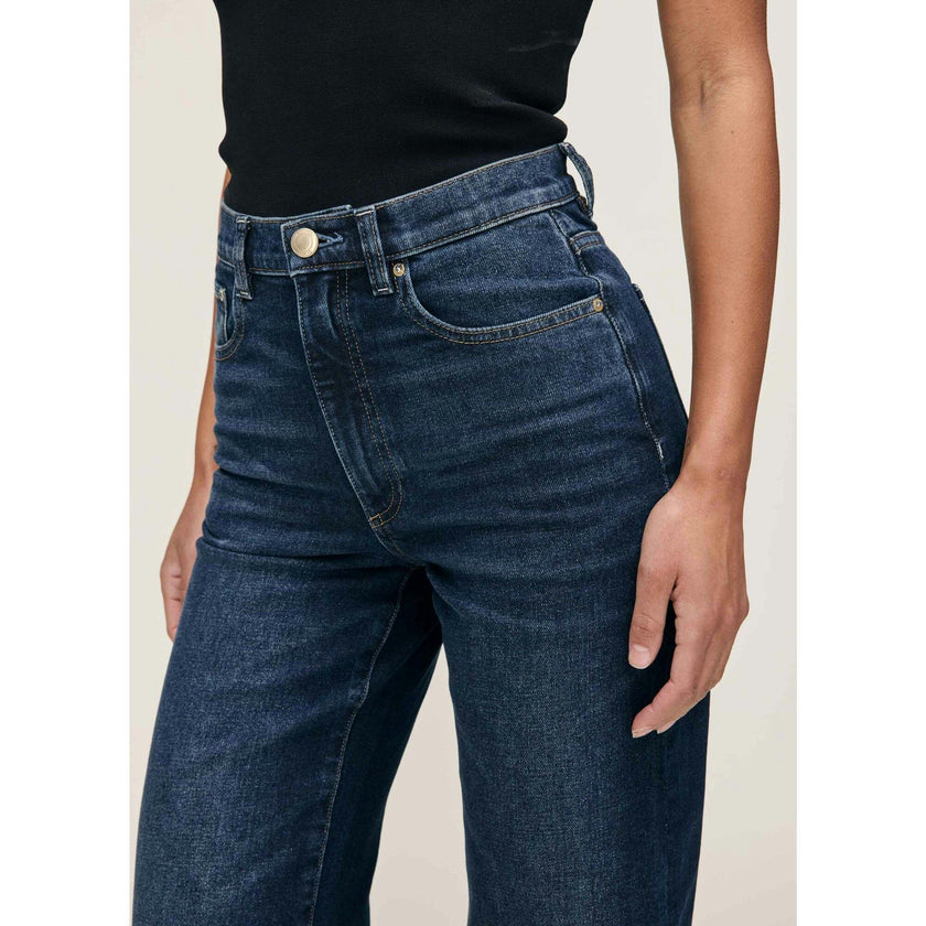 Karmine Refined Wide Leg High Rise 28" Jeans Dark Sea