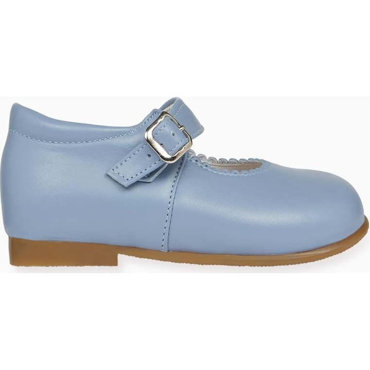 Dusty Blue Leather Toddler Mary Jane Shoes