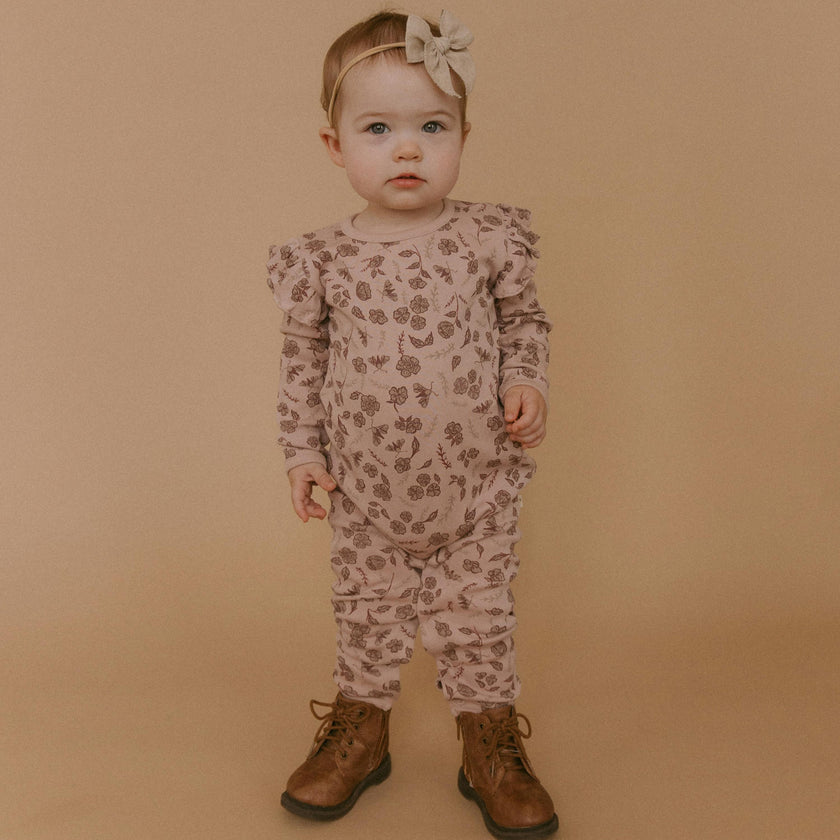 Organic Ruffle Full Sleeve Romper