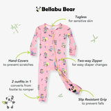 Skater Kitty Bamboo Convertible Footie