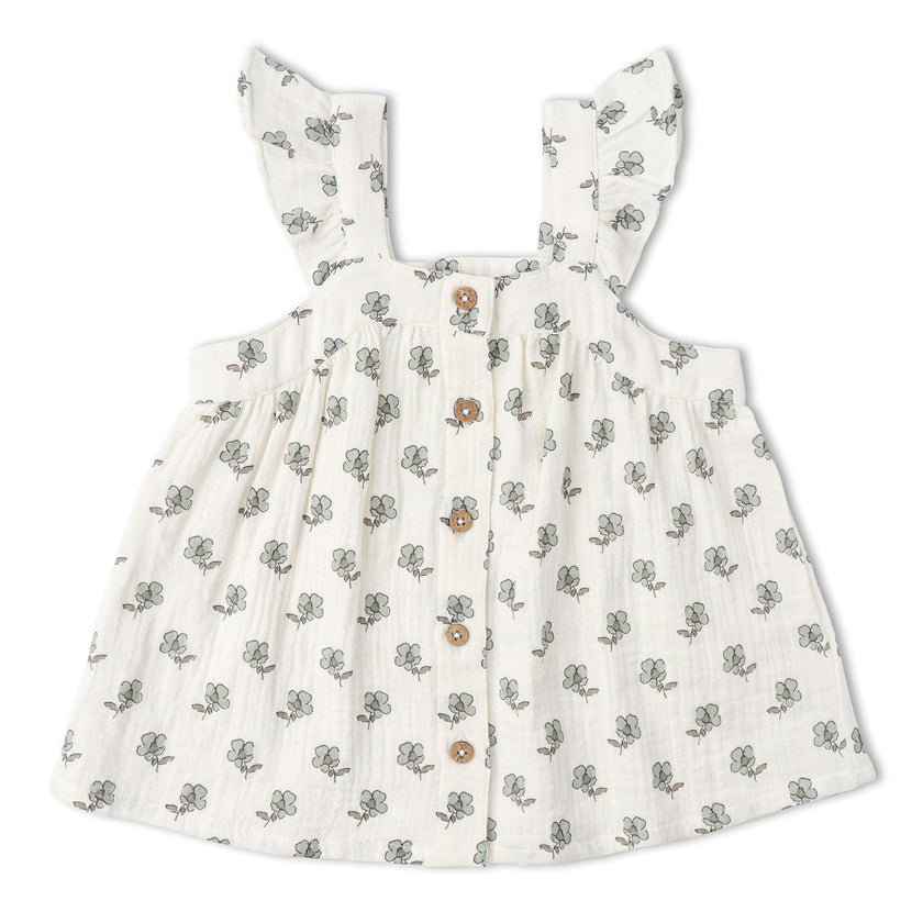 Organic Flutter Top & Shorts Set - Poppy