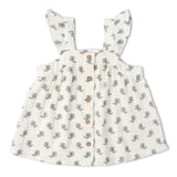 Organic Flutter Top & Shorts Set - Poppy