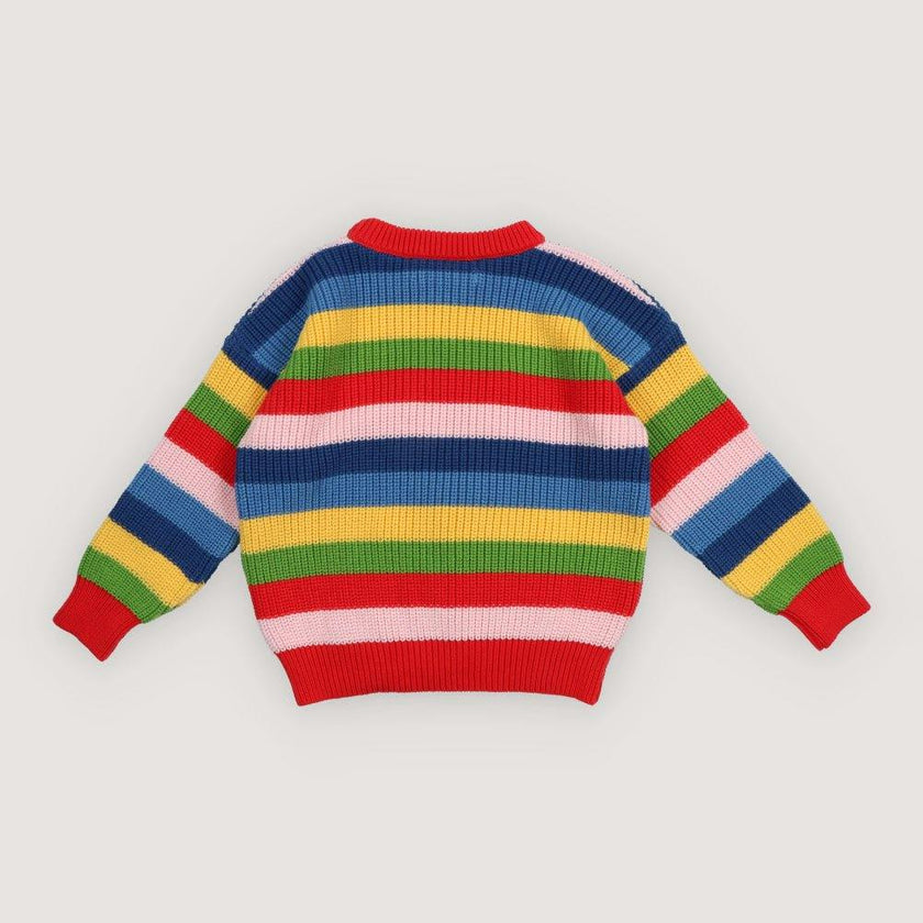 Canela Jumper Tulip Red Multicolor Stripes