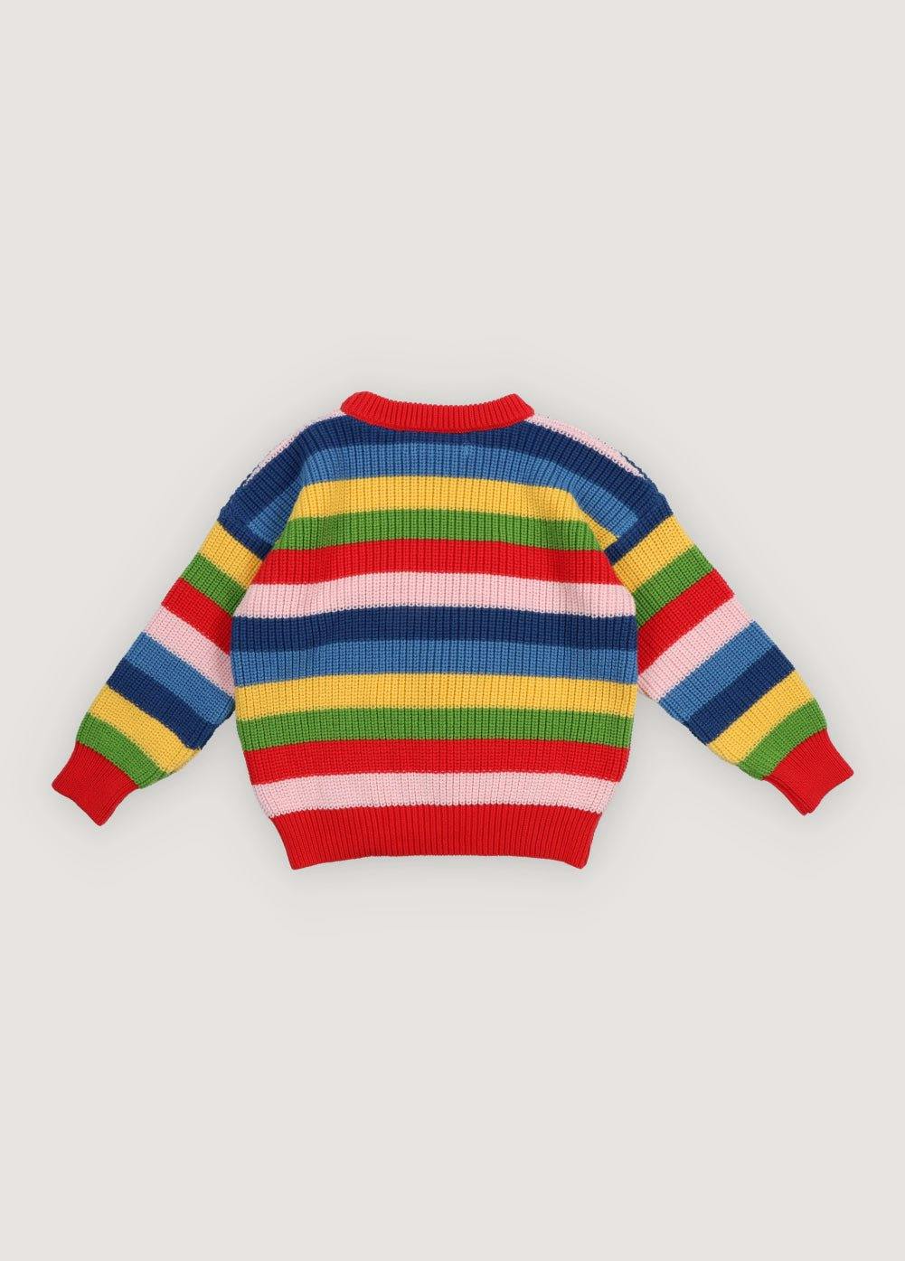 Canela Jumper Tulip Red Multicolor Stripes