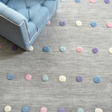 Kids Carter Rug, Silver