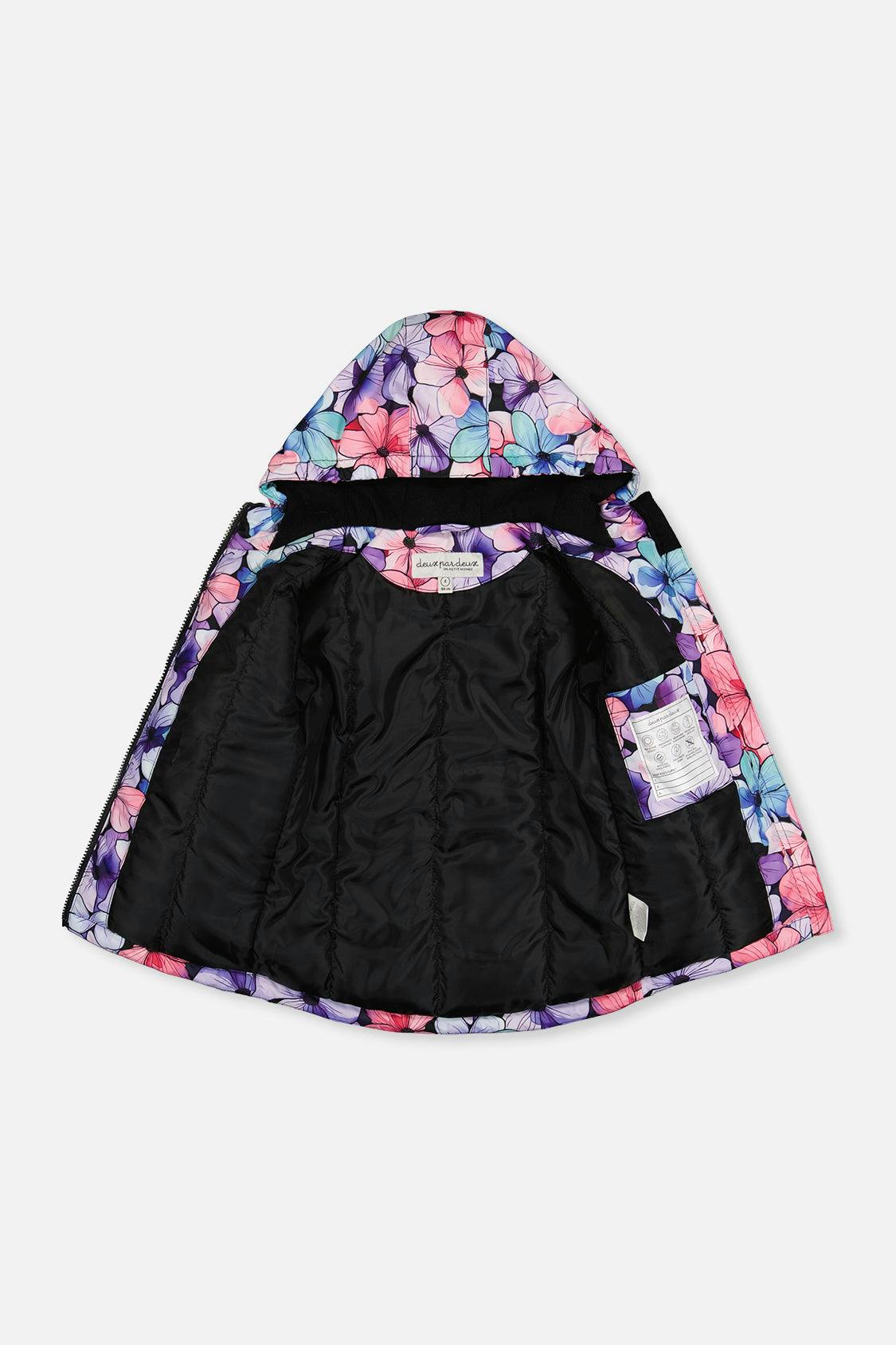 Light Weight Two Piece Chill Snowsuit Purple Floral Print