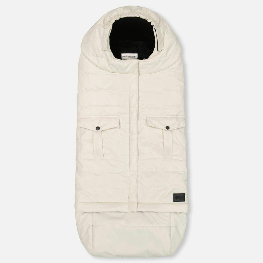 Evolutive Baby Footmuff Designed for Car Seat and Stroller Off-White