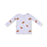 Touchdown Time - Lavender - Long Sleeve Loungewear Set