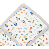 Cotton Muslin Quilted Throw - Christmas Time
