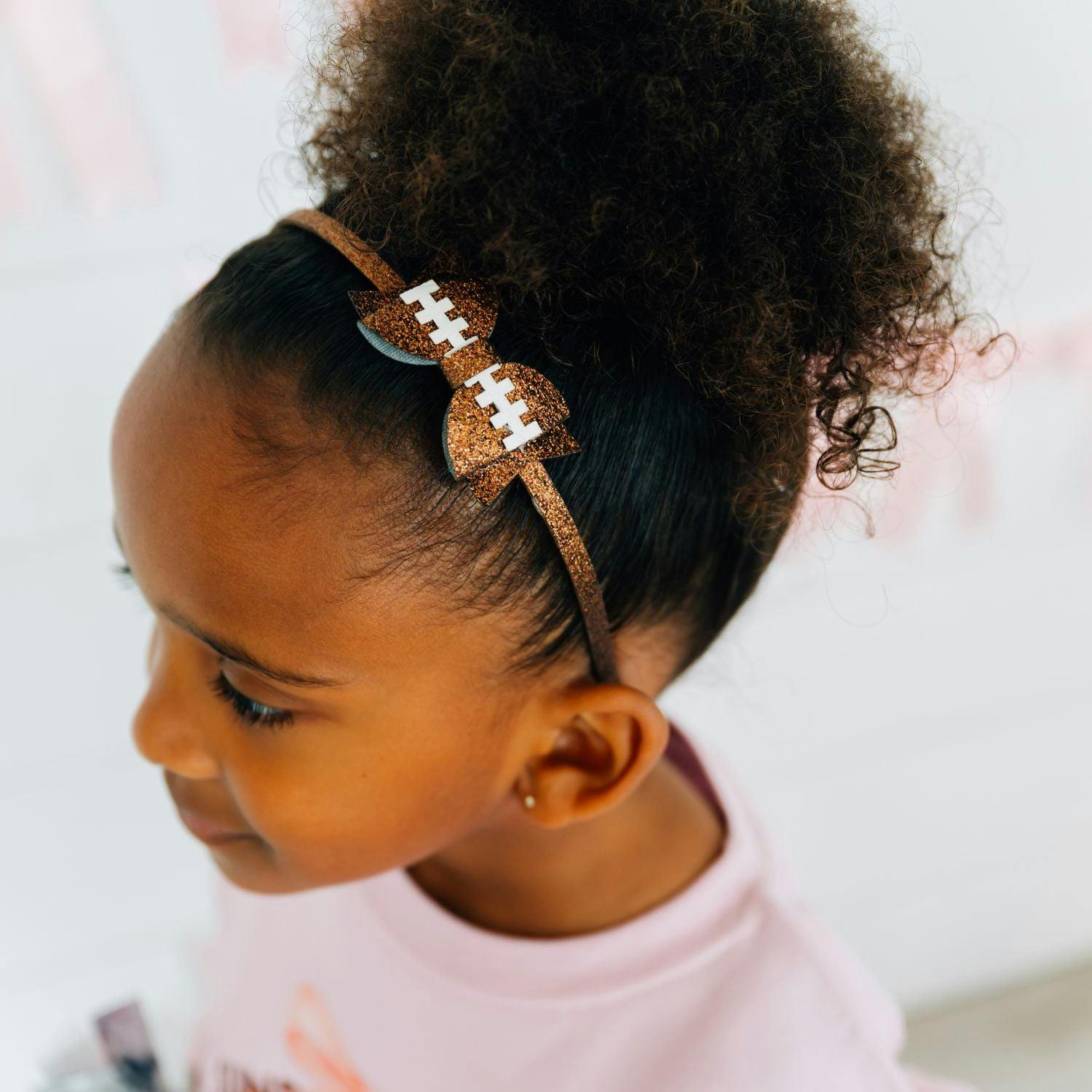 Game Day Glitter Bow Headband