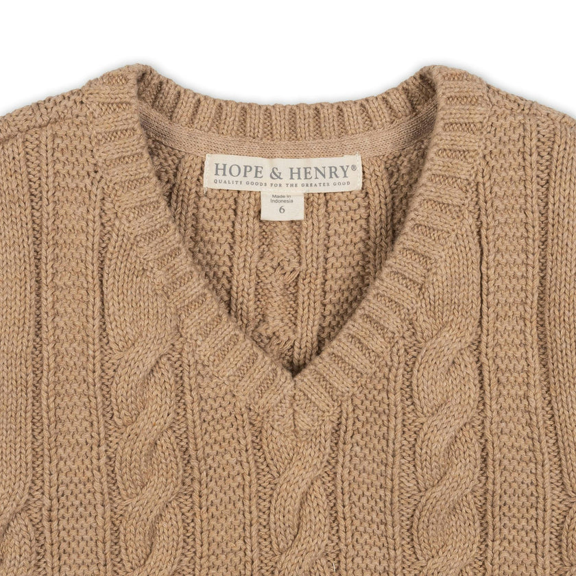 Organic Cable Sweater Vest