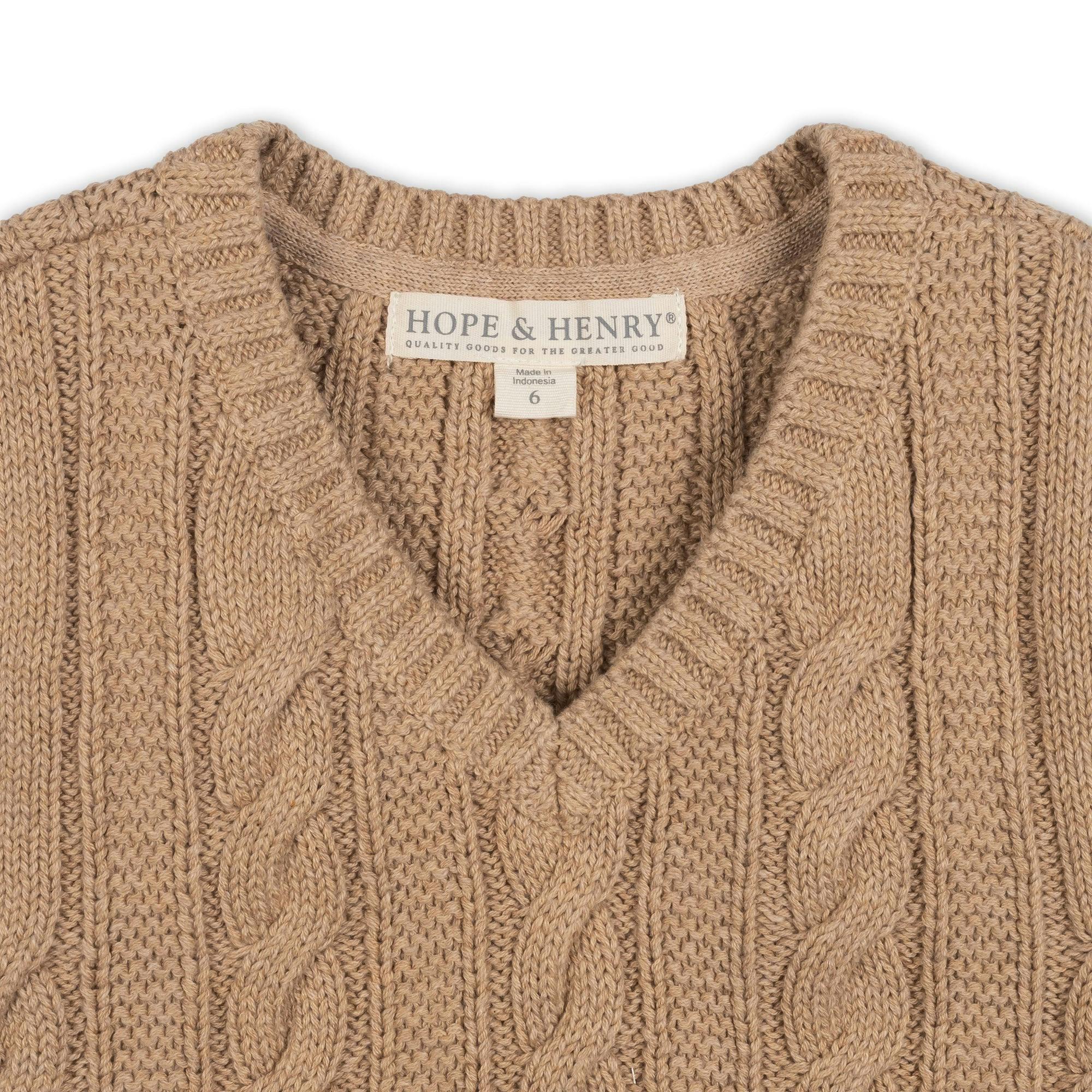 Organic Cable Sweater Vest