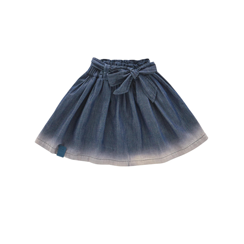 Denim Skirt with Belt