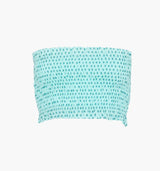 The June Nap Top - Teal Poppy Half Drop