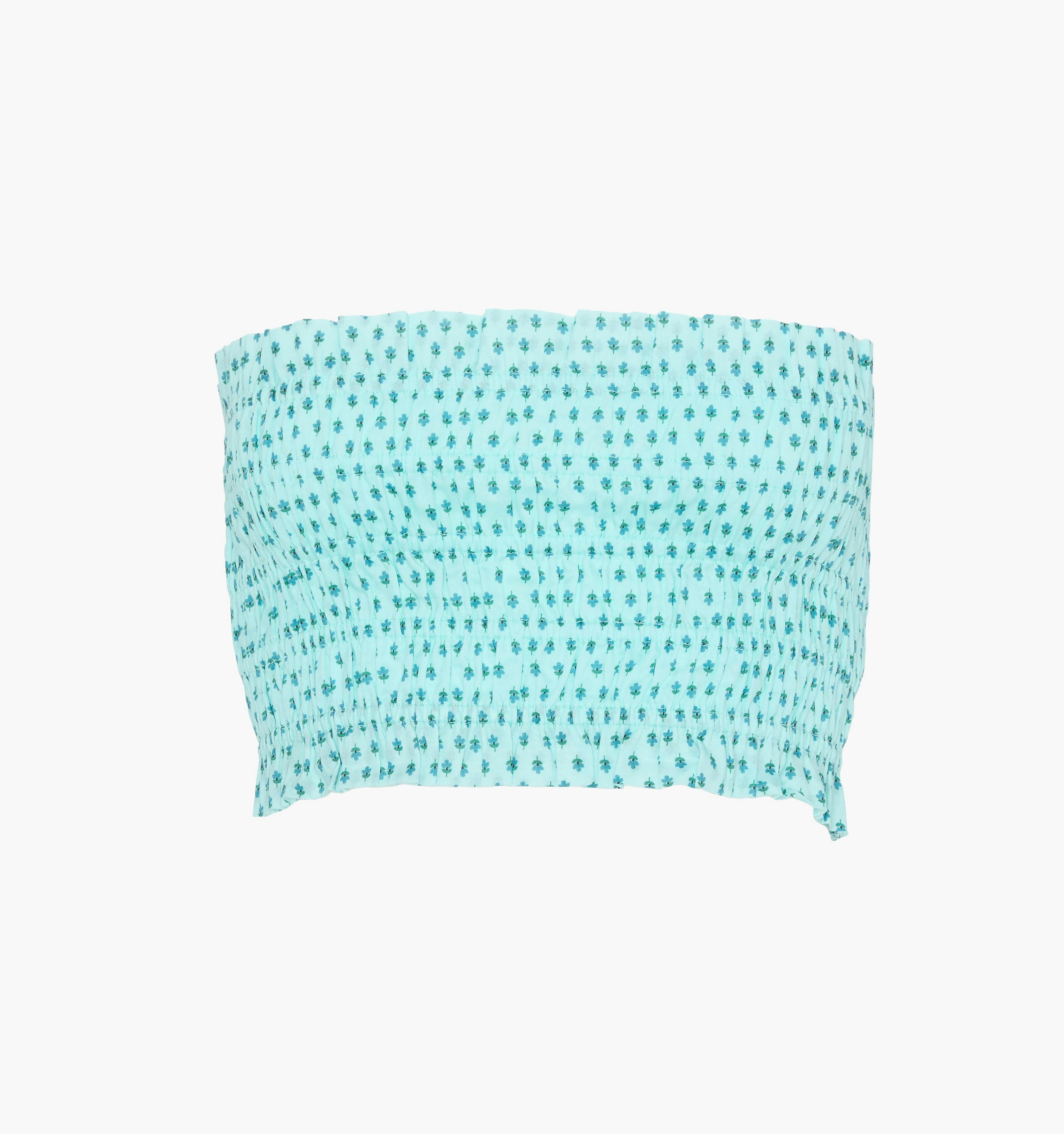 The June Nap Top - Teal Poppy Half Drop