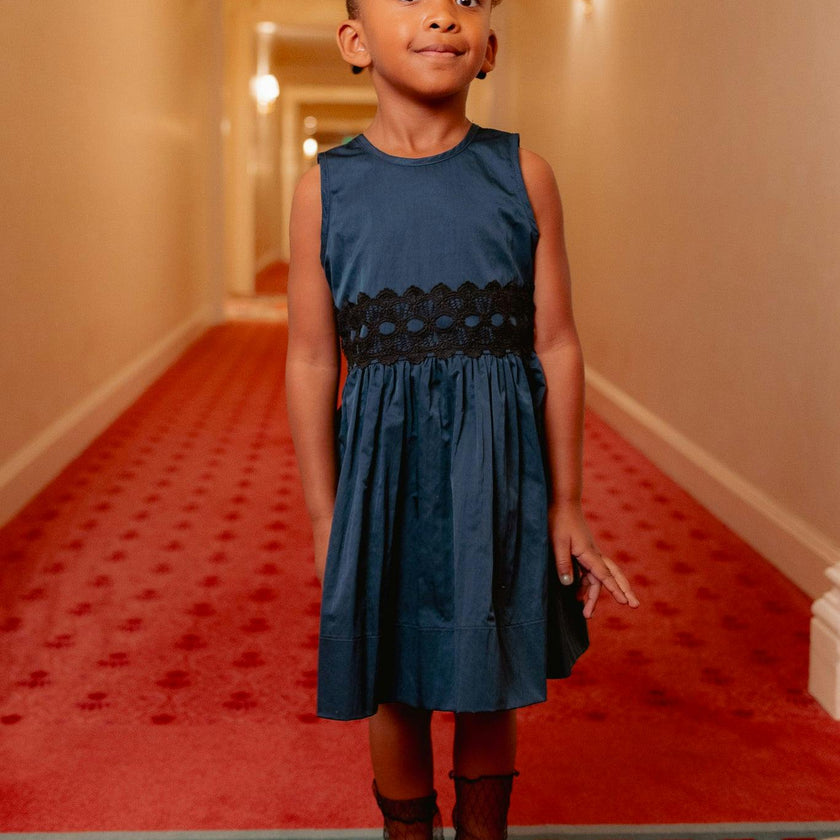 Mini Greyson Dress in Navy