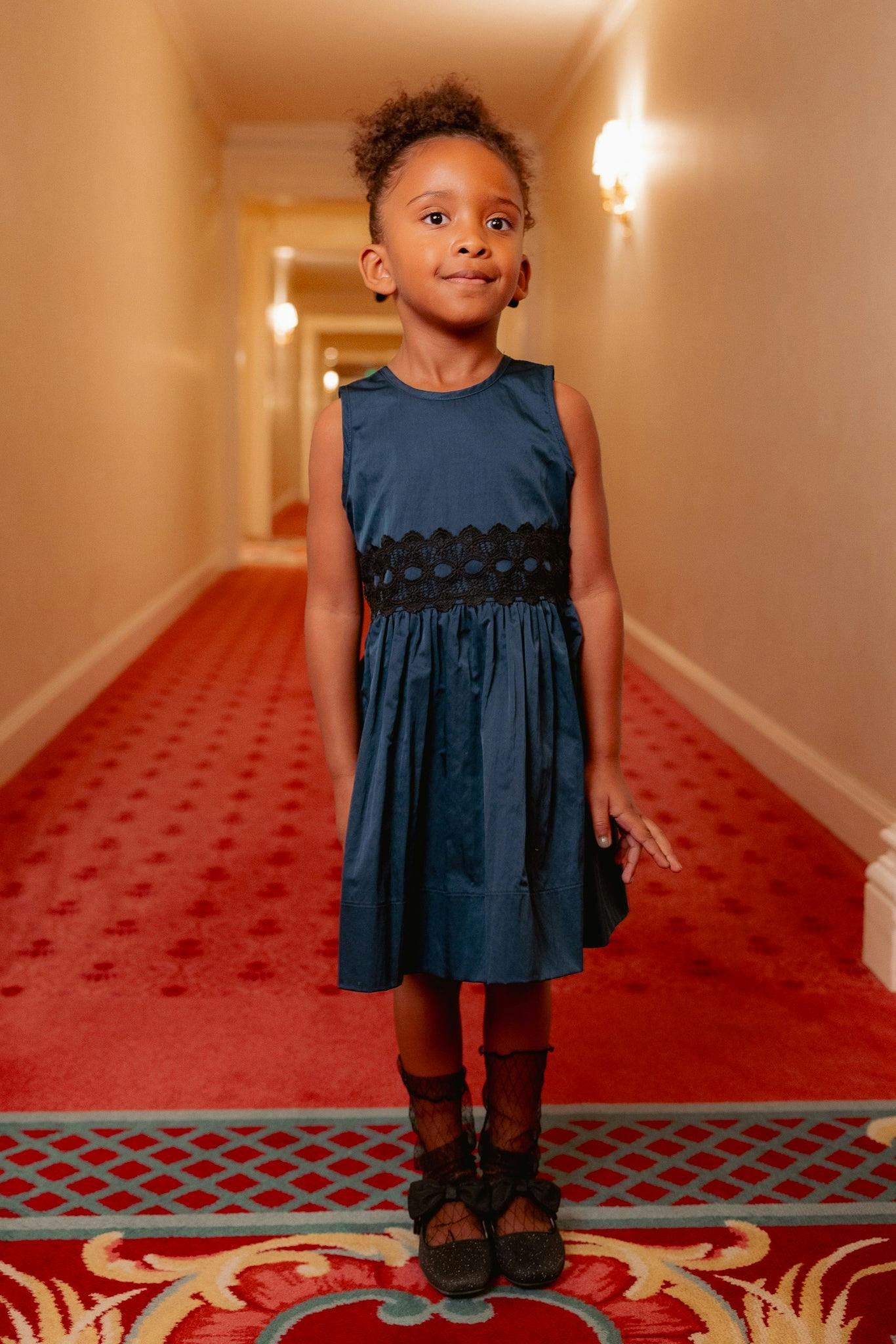 Mini Greyson Dress in Navy