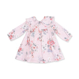Painterly Rose Bouquets - Sofia Dress with Oversize Collar and Bloomer