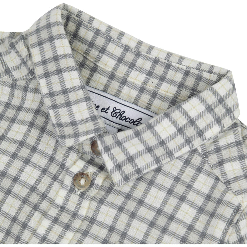 TARTINE ET CHOCOLAT Button-Down Plaid Baby Shirt