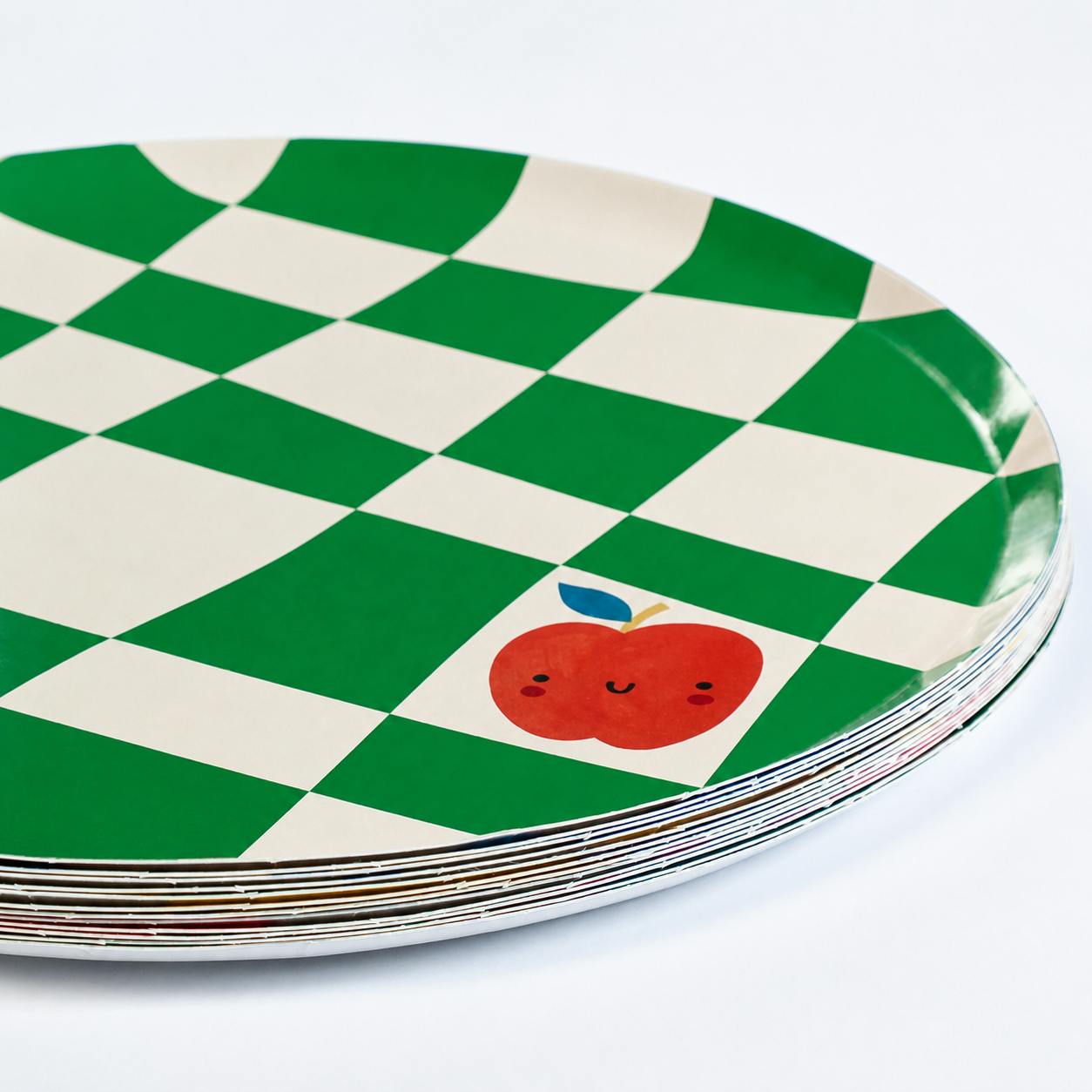 Little Chef Checkered Dinner Plates