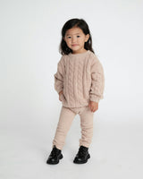 Boxy Cable Sweater • Fuzzy