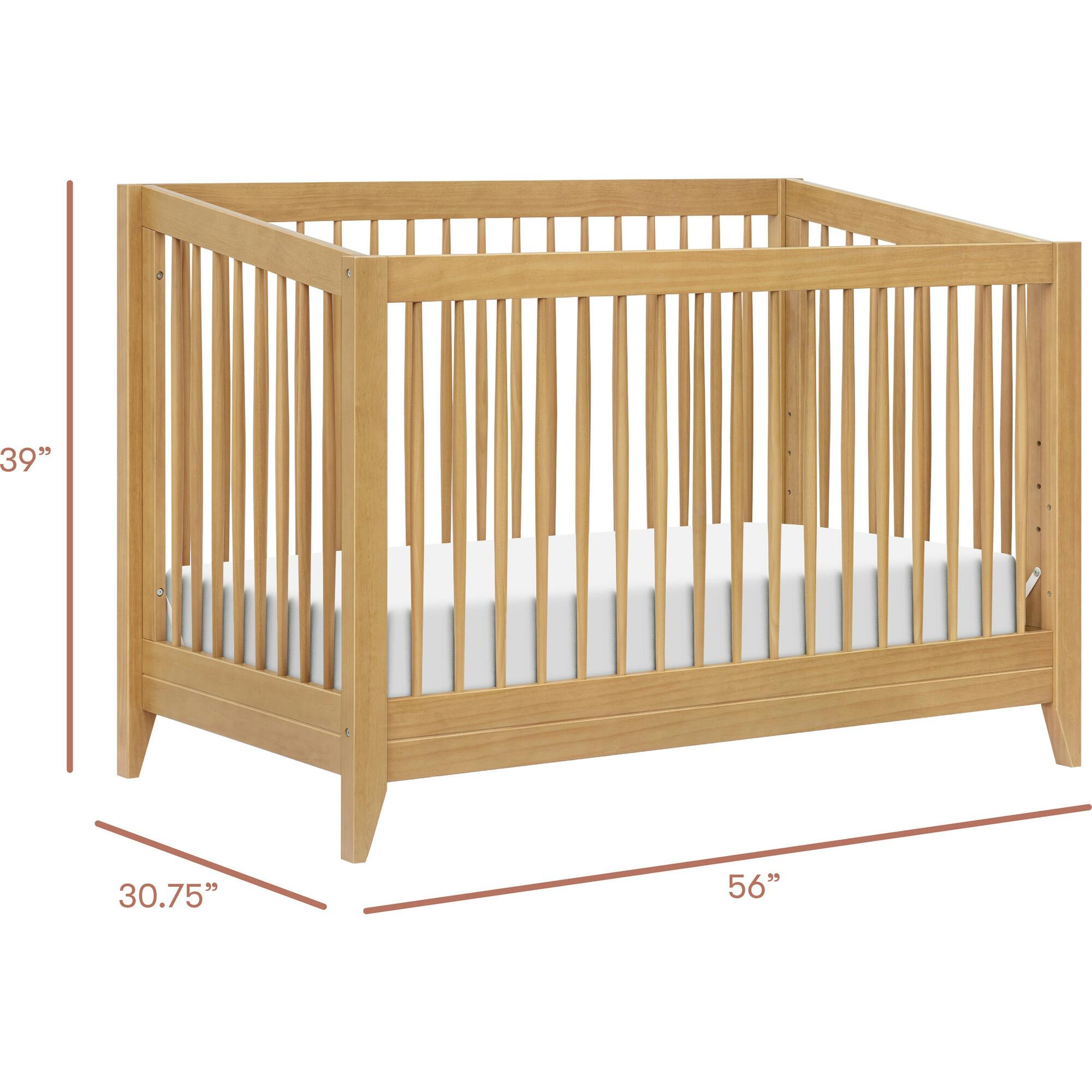 Sprout 4-in-1 Convertible Crib w/Toddler Bed Conversion Kit in Honey