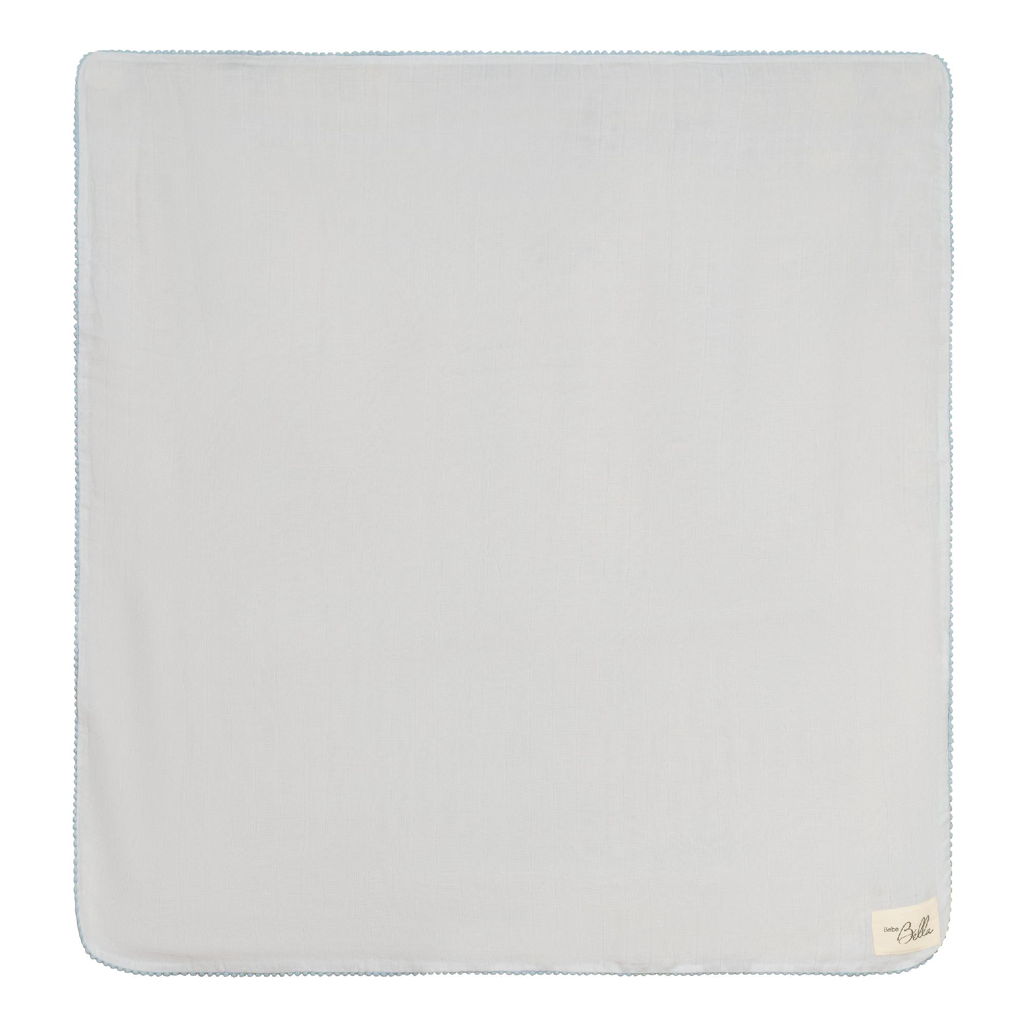 Pom Trim Gauze Swaddle