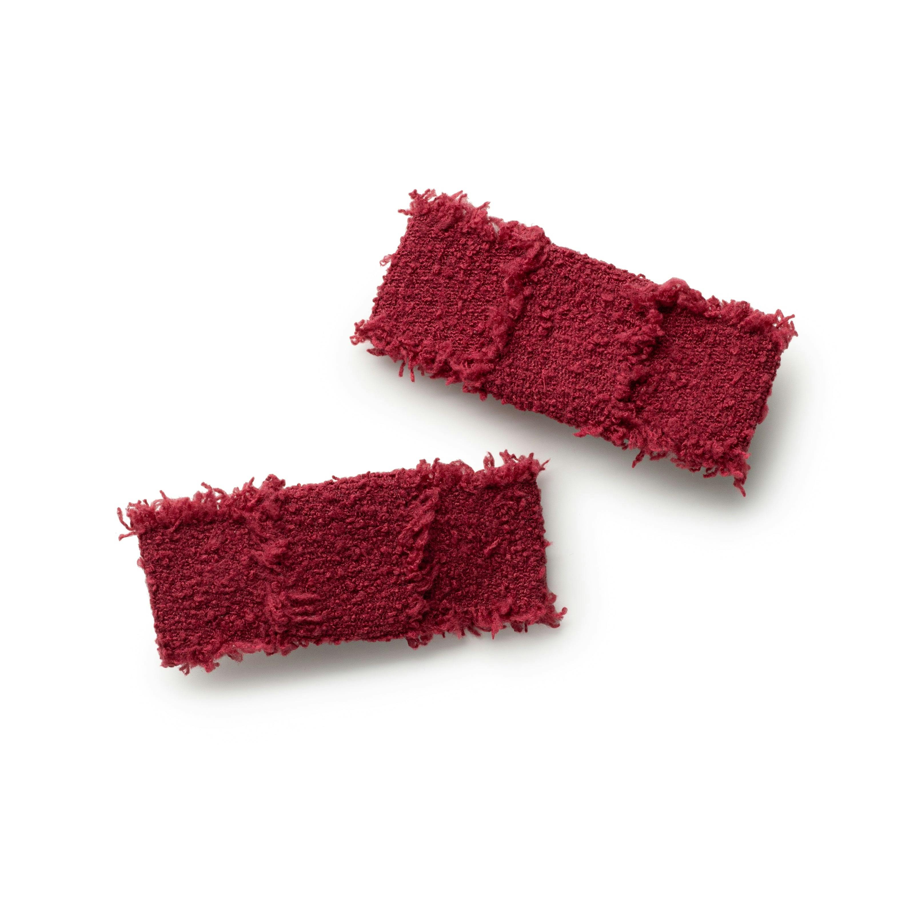 Halo Luxe Amara Deconstructed Woolen Double Clip - Red