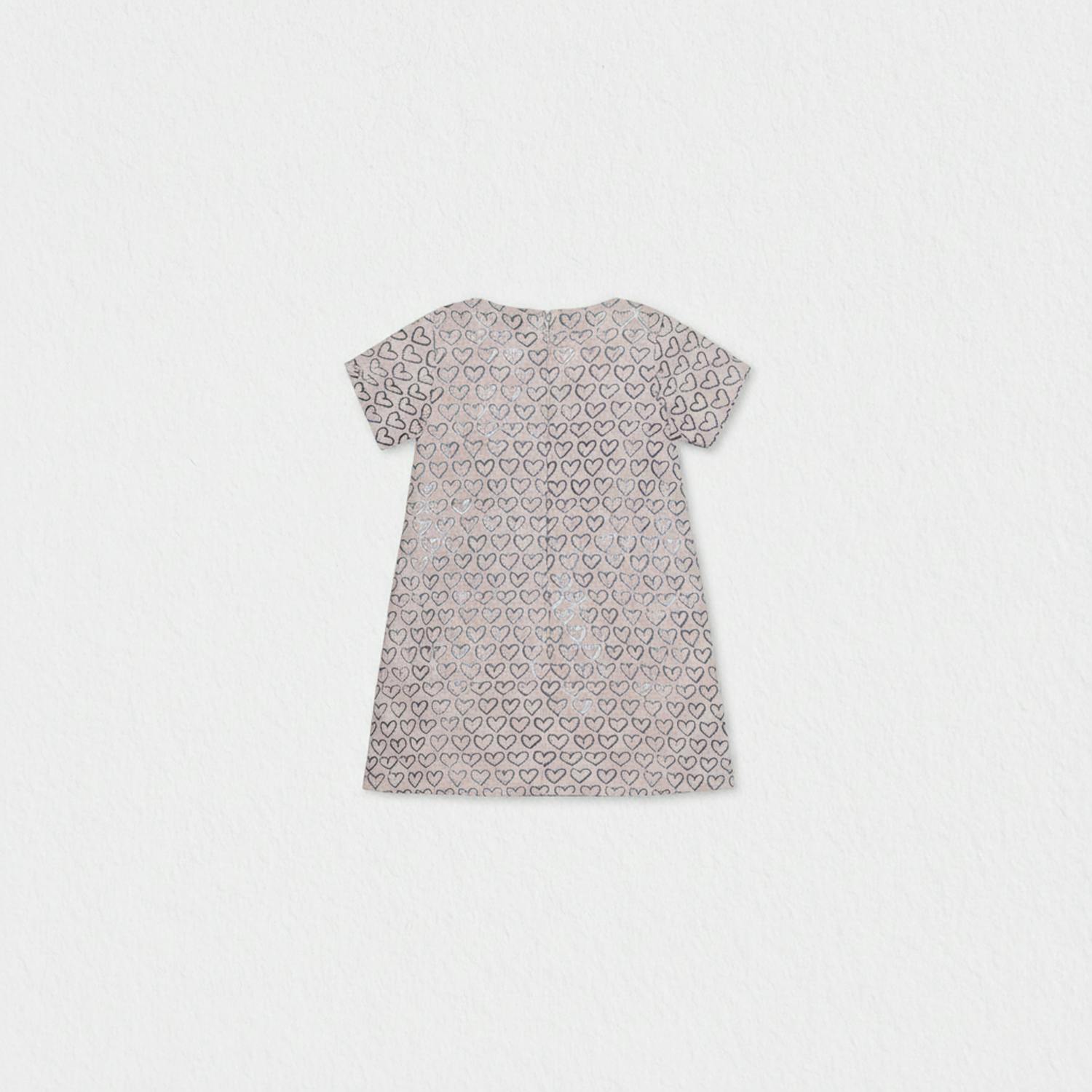 Elsa Baby Dress Short Sleeve, Blue Hearts