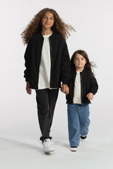 Bomber Jacket With Side Zips