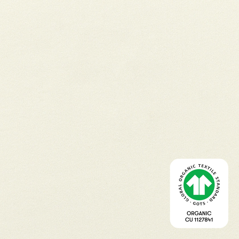All-Stages Midi Crib Sheet in GOTS Certified Organic Brushed Cotton in Ivory