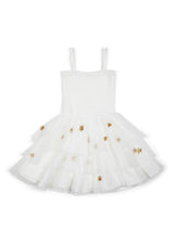 Cilia | Cotton Embellished Star Tutu Dress | Cream