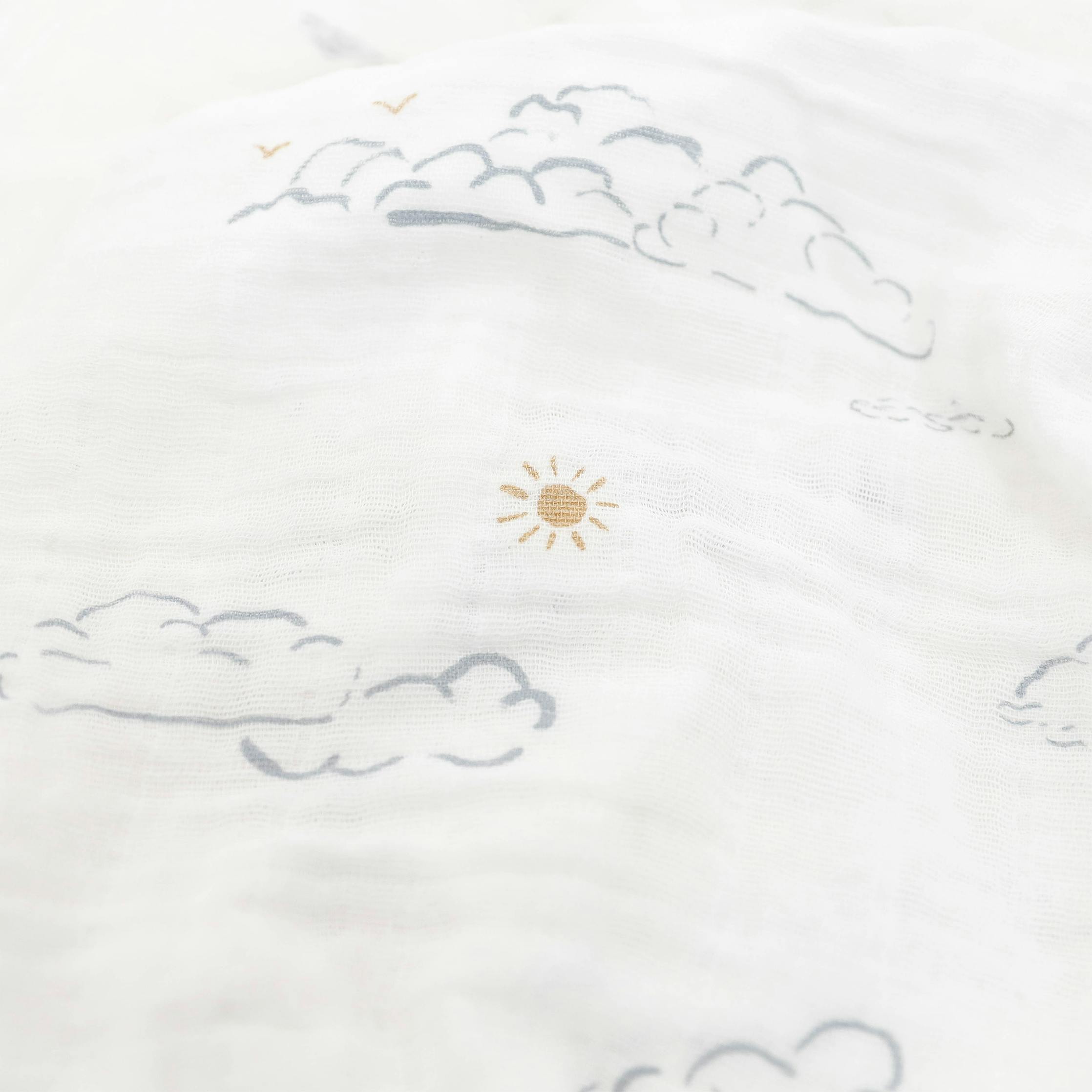 Cotton Muslin Swaddle Blanket - Partly Cloudy
