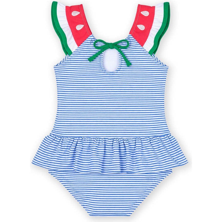 Seersucker Swimsuit with Watermelon