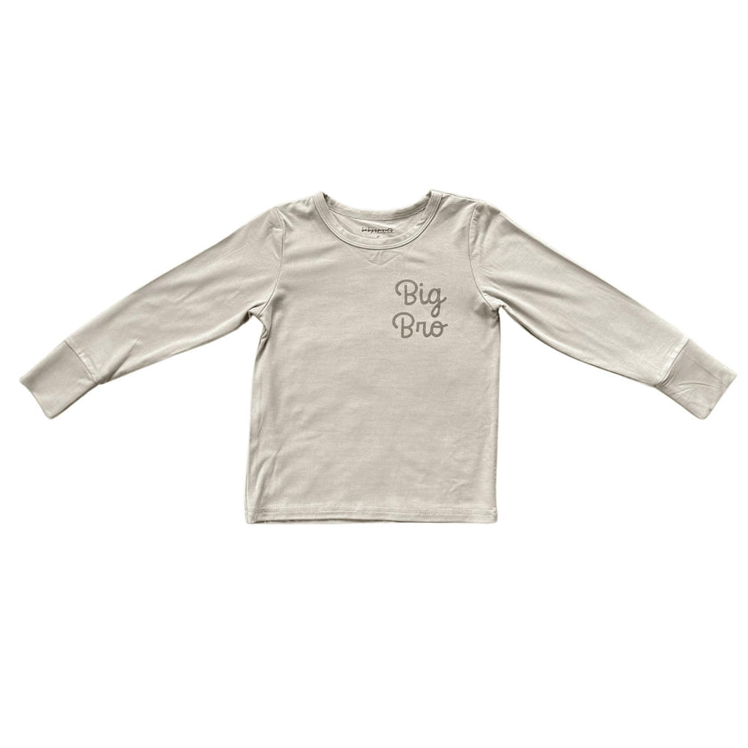 Boys Long Sleeve Tee in Big Bro in Desert