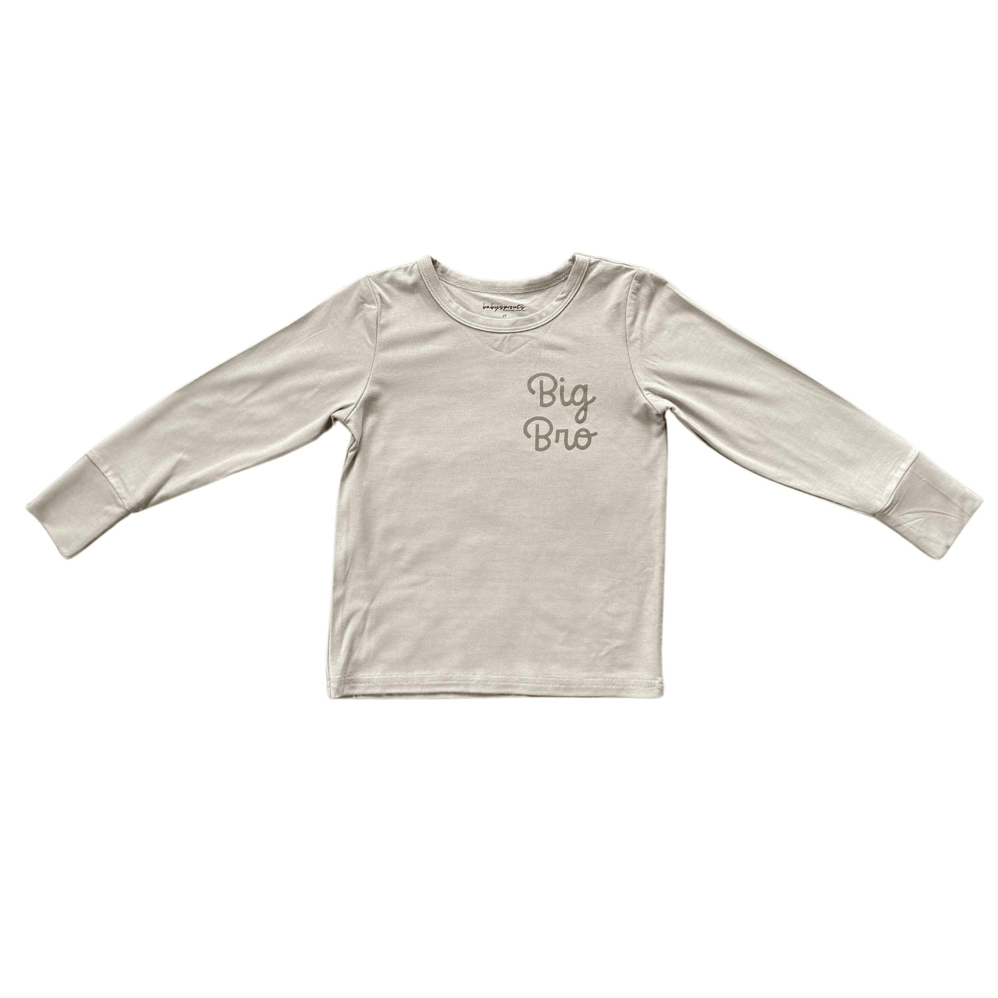 Boys Long Sleeve Tee in Big Bro in Desert