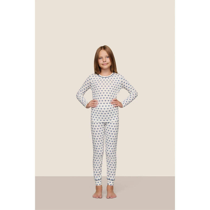 Kids Printed TENCEL Modal Unisex Long PJ Set, Multi