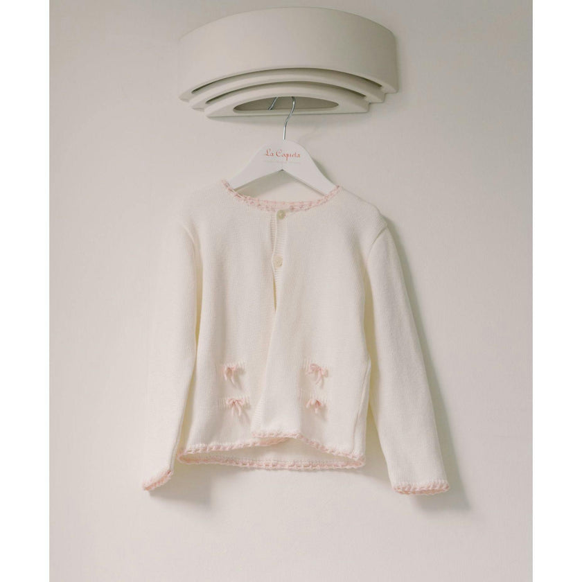Nicky Hilton x La Coqueta Ivory Farrah Cotton Girl Cardigan