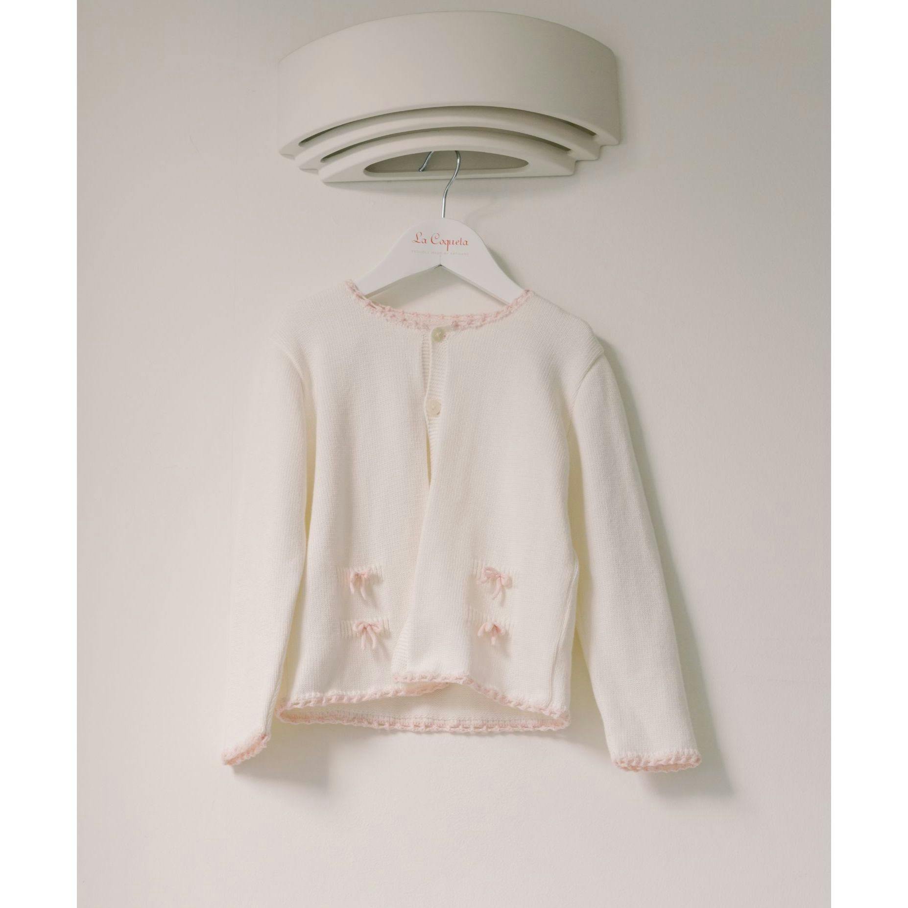 Nicky Hilton x La Coqueta Ivory Farrah Cotton Girl Cardigan