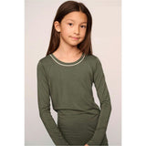 Kids TENCEL™ Modal Unisex Long PJ Set, Green