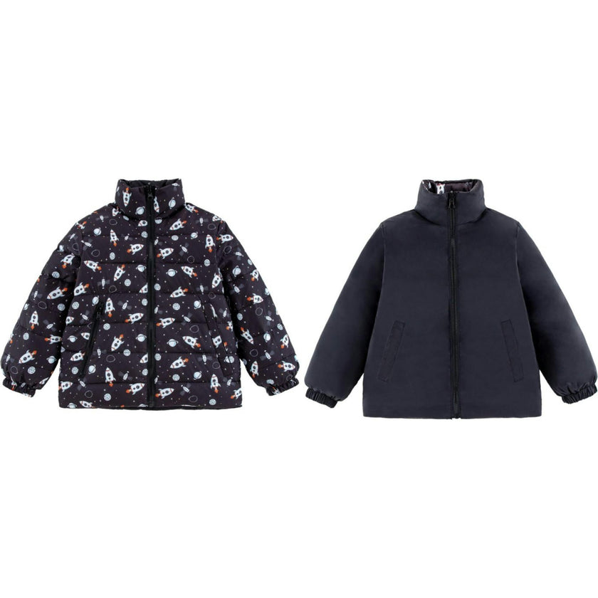 Blake Reversible Down Puffer, Black