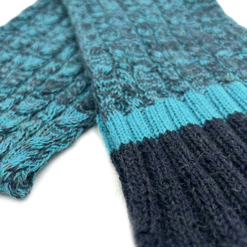 Kids Braided Rib Trim Scarf