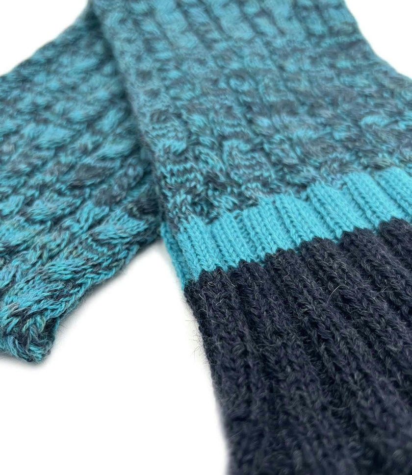 Kids Braided Rib Trim Scarf
