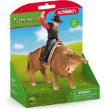 Schleich Farm World: Cowboy With Bull - Rodeo Figure Playset